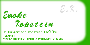 emoke kopstein business card